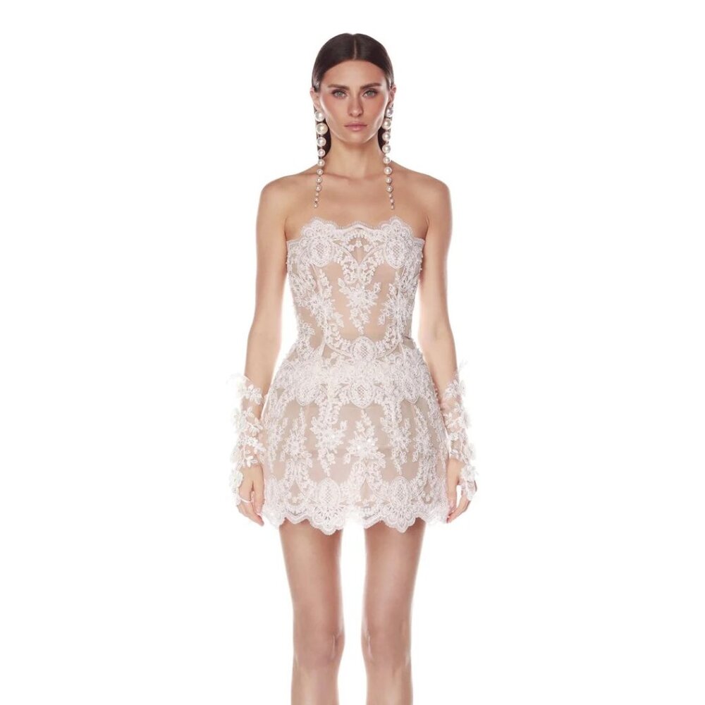 Bronx and Banco White Lace Wedding Dress